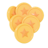 A pile of gold coins