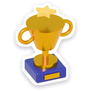 Grand Prize sticker: a gold trophy